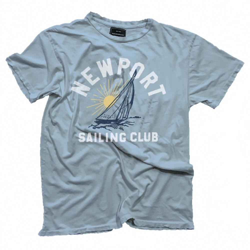 NEW THE ORIGINAL RETRO BRAND women's newport sailing club tee in blue